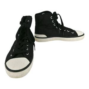 Isabel Marant Benkeen Black Quilted Nylon High Top Sneakers Size US 5 EU 36